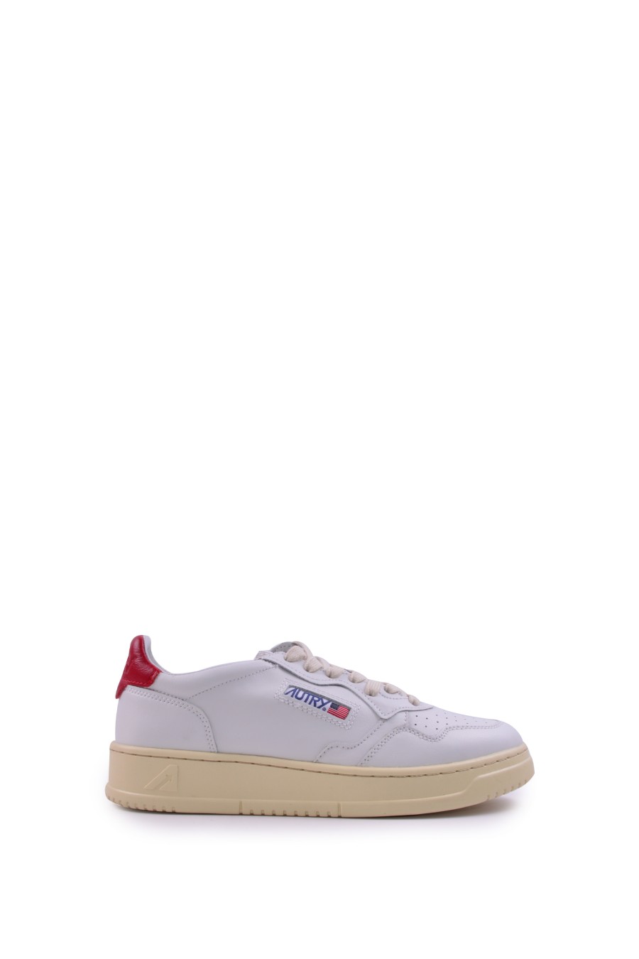 Uomo AUTRY Sneakers | Sneakers Medalist In Pelle Bianco Rosso