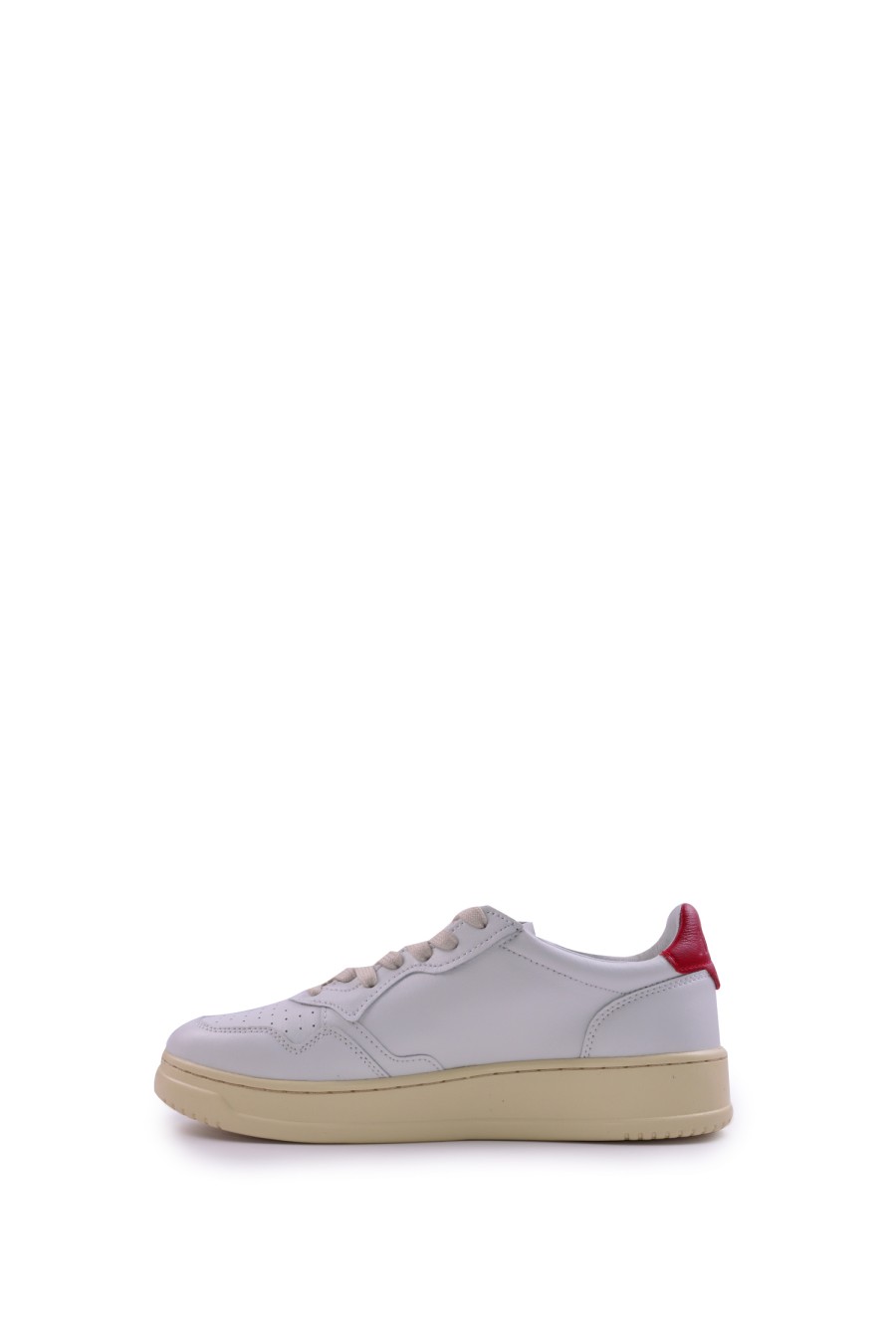 Uomo AUTRY Sneakers | Sneakers Medalist In Pelle Bianco Rosso