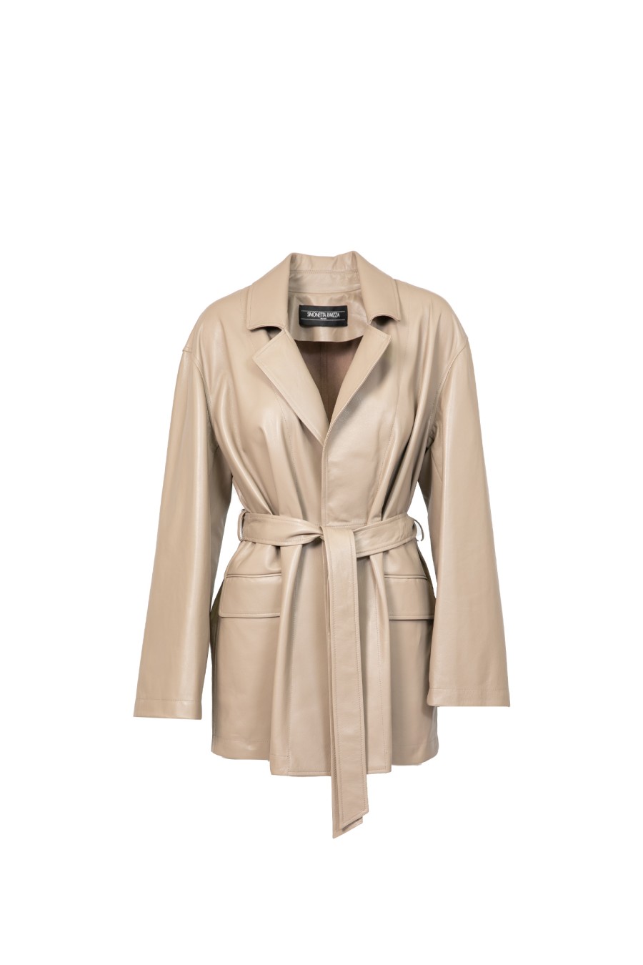 Donna SIMONETTA RAVIZZA Blouson | Cappotto In Pelle Beige