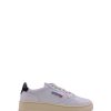 Uomo AUTRY Sneakers | Sneakers Medalist Low In Pelle E Suede Bianco Nero